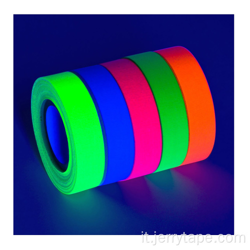 Nastro gaffer fluorescente al neon reattivo alla luce nera UV